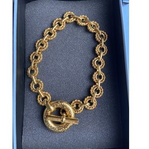 Celine Vintage Iconic Gold Star Toggle Necklace